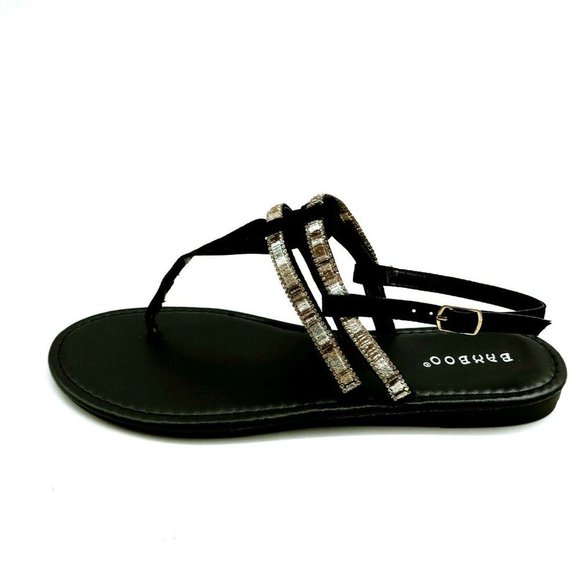 Bamboo Womans‎ Elektra 10S T Strap Thong Sandal NEW - Picture 1 of 9